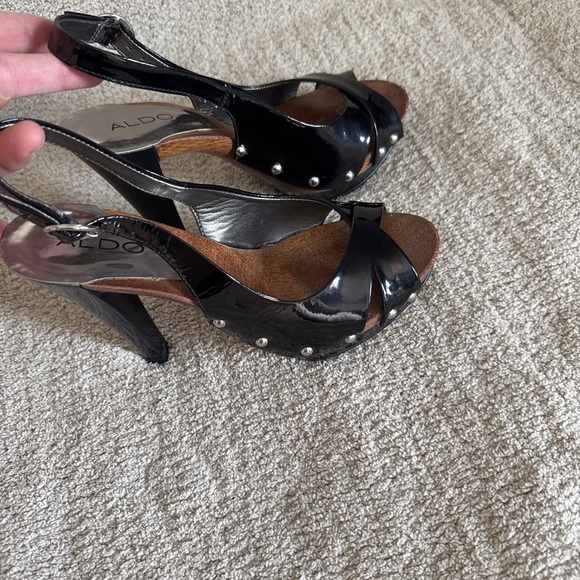 ALDO Black Strappy Heels - Picture 3 of 4